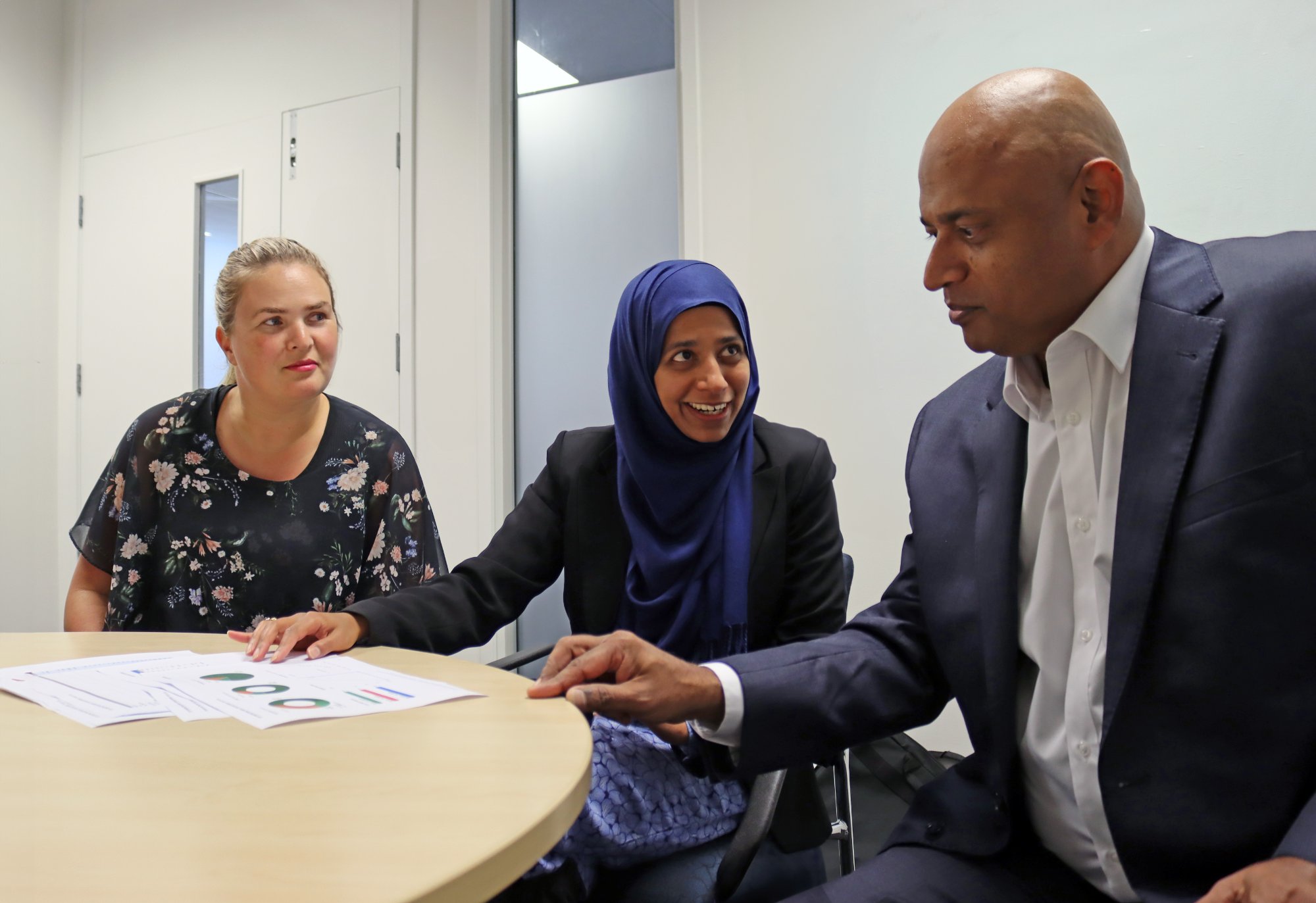 ASMA VCFO team reviewing finances with clients